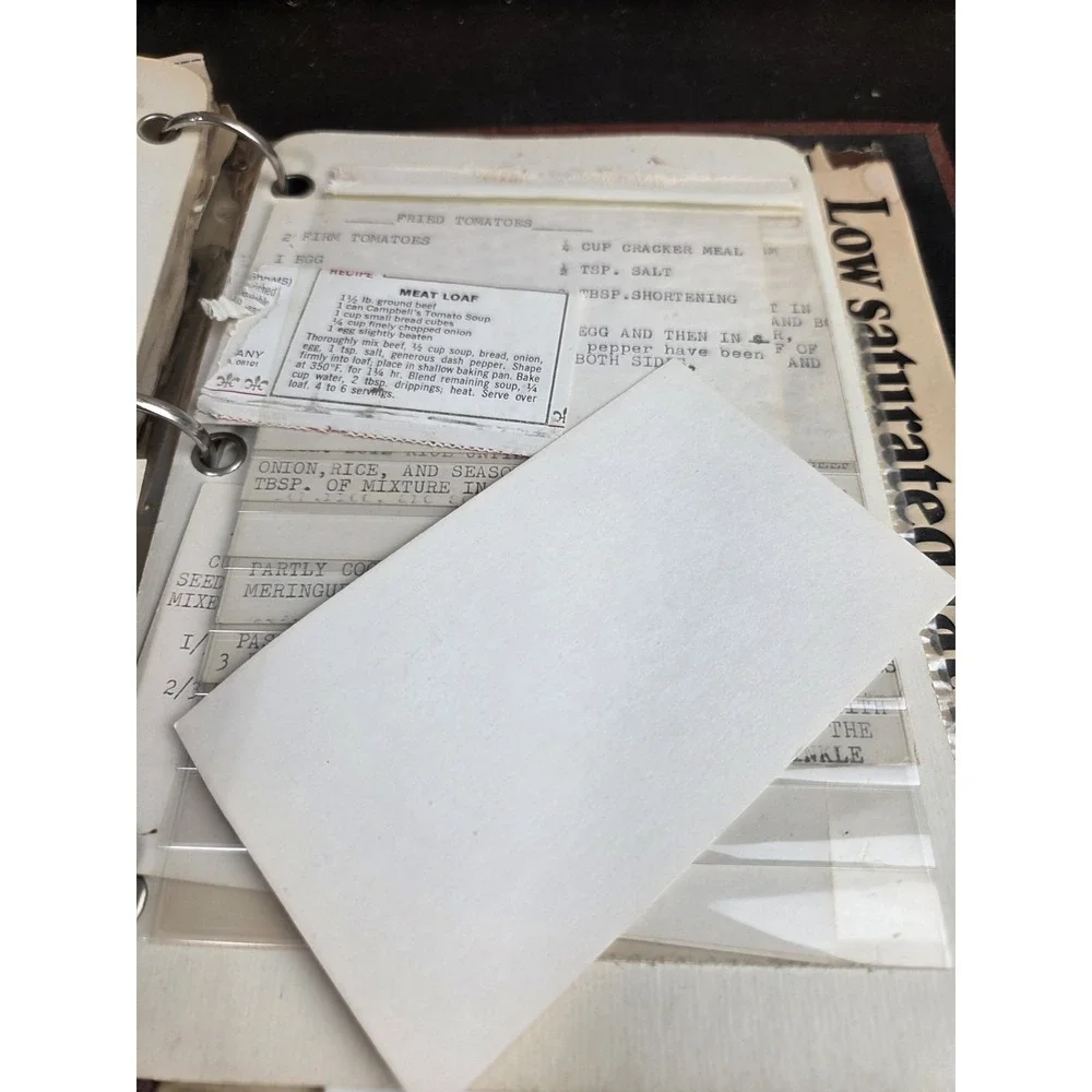 Estate Recipe Binder Handwritten Typed Cut Outs Etc.  Texas Based